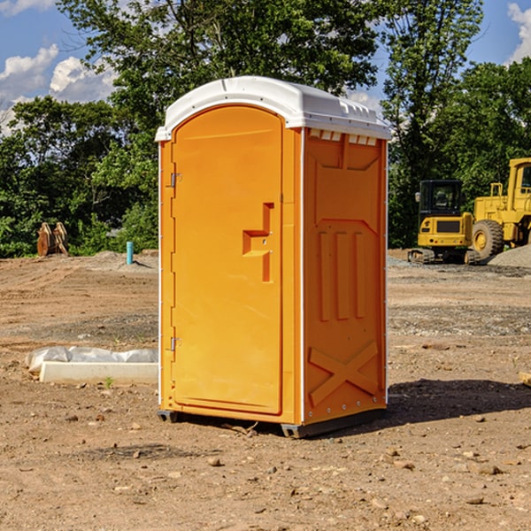 how often are the porta potties cleaned and serviced during a rental period in Utting